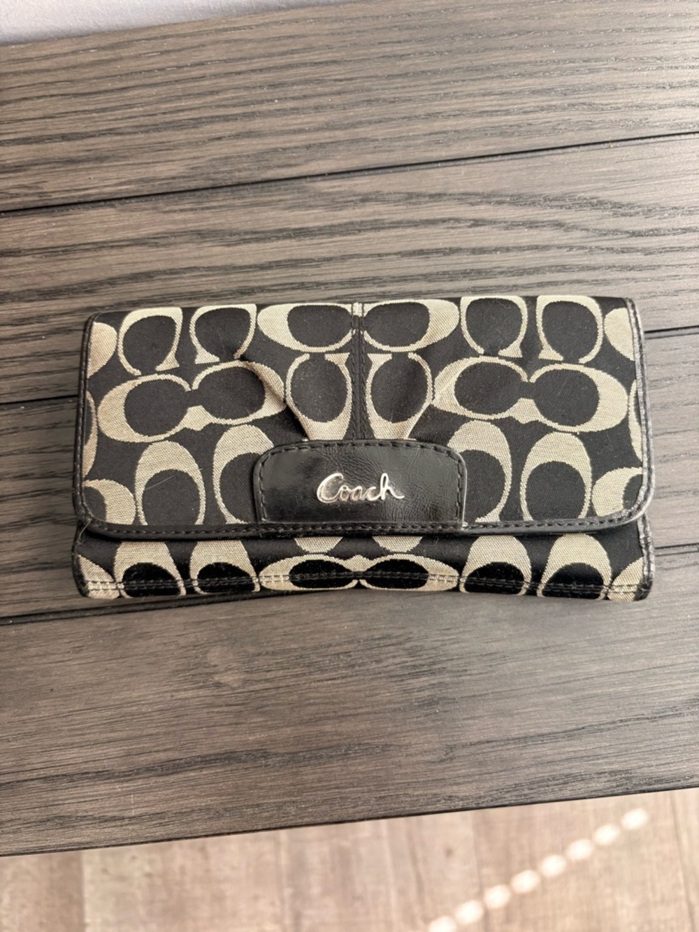 Vintage Coach Black and Cream